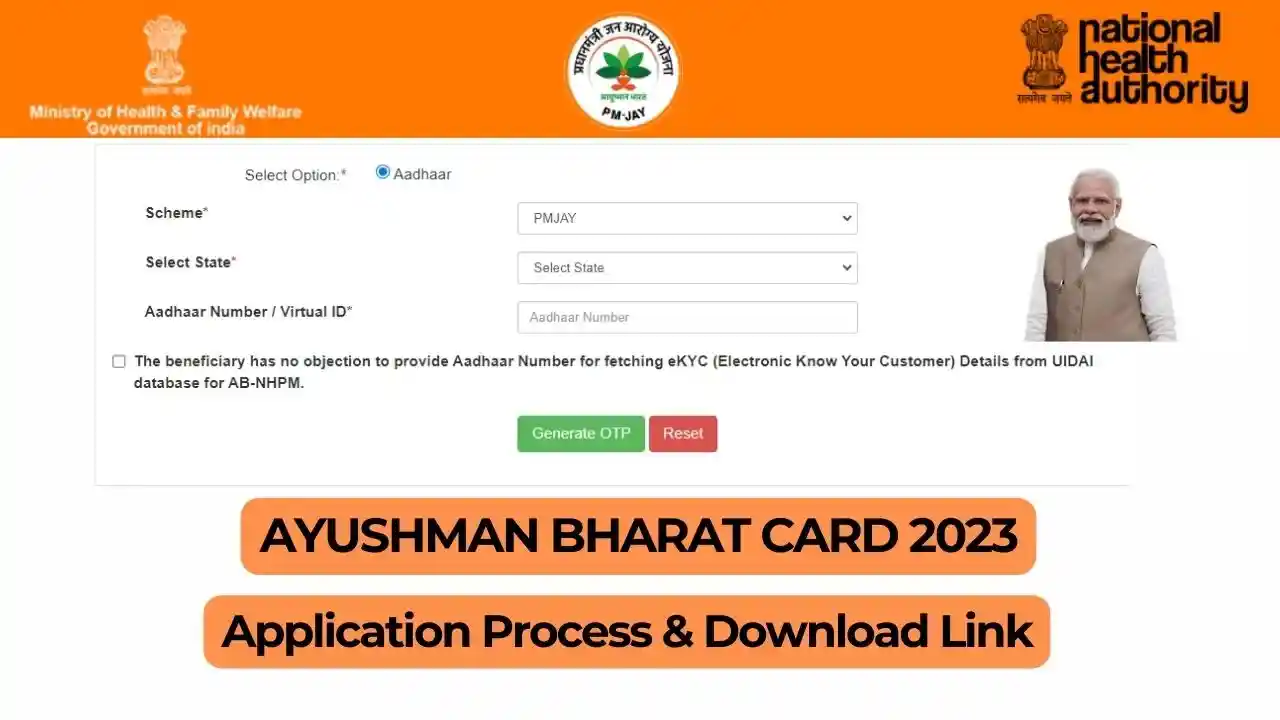 Ayushman Bharat, card , ABHA card aplication process, card download link and procedure